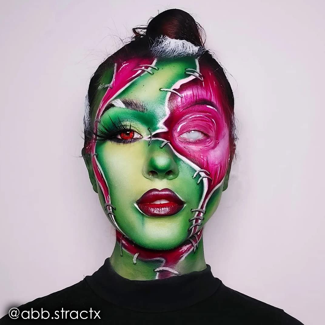 Mehron Makeup Paradise Makeup AQ Refill Size | Stage & Screen Performance, Face & Body Painting, Beauty, Cosplay, and Halloween | Water Activated Face Paint, Body Paint 1.4 oz (40 g) - Light Green