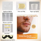 Nose Wax Kit for Men & Women | 100g Wax, 30 Applicators (15-20 Uses) | Painless Nasal & Ear Hair Removal | Fast 3-Min Removal | Safe Hair Remover Kit for Nose & Ear Hair | Waxing Kit for Men