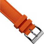 Watchgecko Breakwater Rubber Watch Strap | Fkm Rubber Replacement Watch Band, Moulded Fabric-Style Texture, Waterproof, Uv-Resistant, For Dive And Sports Timepieces