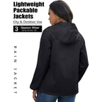 Lightweight Rain Jacket Women Packable Wind Breaker Light Rain Jacket Women Waterproof Travel Raincoat S-Xxl