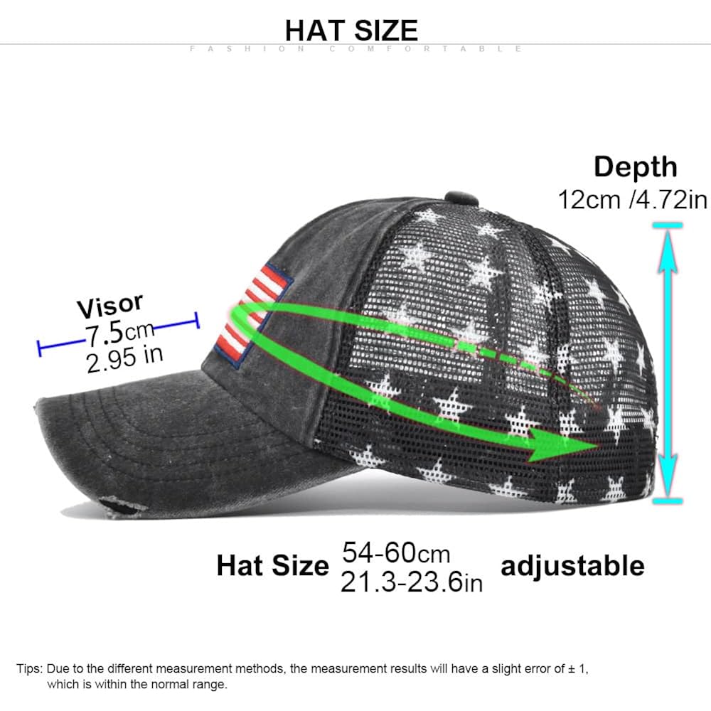 【4 Colors】 Baseball Caps Fourth of July Hat 4th of July Outfits for Women USA Hats 4th of July Accessories for Women 4-red