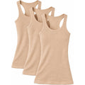 Zenana Women's Stretchy Ribbed Knit Racerback Tank 3-Pack