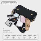 Black Purses for Women Trendy, Y2K Faux Leather Clutch Purse with Cherry Pendant,Crossbody Shoulder Bag and Handbags