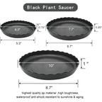 12Pcs Plant Saucer, 6 8 10 Inch Durable Plastic Plant Tray, Black Round Plant Pot Saucers, Drip Tray For Indoor And Outdoor Garden