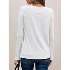 Cicy Bell Womens Long Sleeve Shirts Casual Loose Fit Crew Neck Seam Tunic Tops Fall Basic Tees