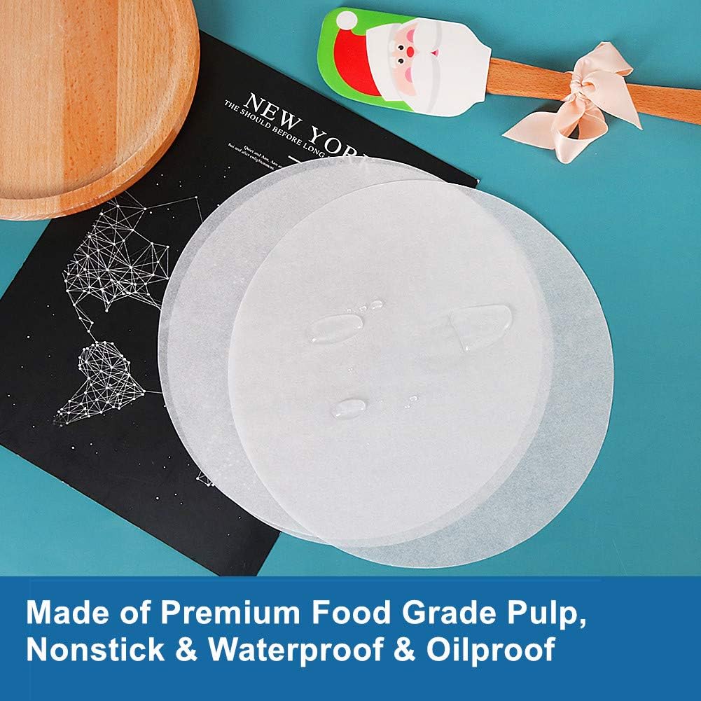 8 Inch Parchment Paper Rounds, Set Of 100, Non Stick Baking Parchment Circles, Round Parchment Paper For Round Cake Pan, Springform Pan, Tortilla Press And So On