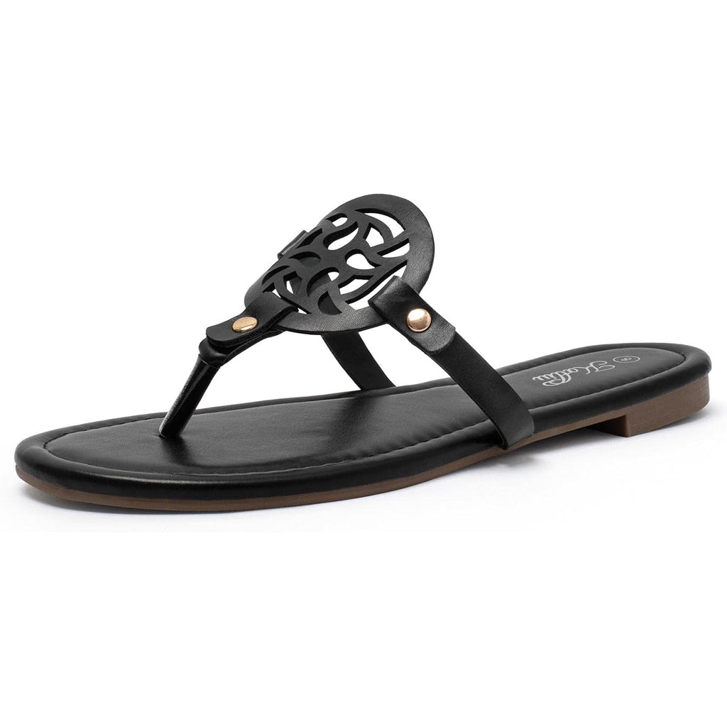 Katliu Women'S Flat Sandals Flip Flop Sandals Comfortable Dressy Thong Sandals