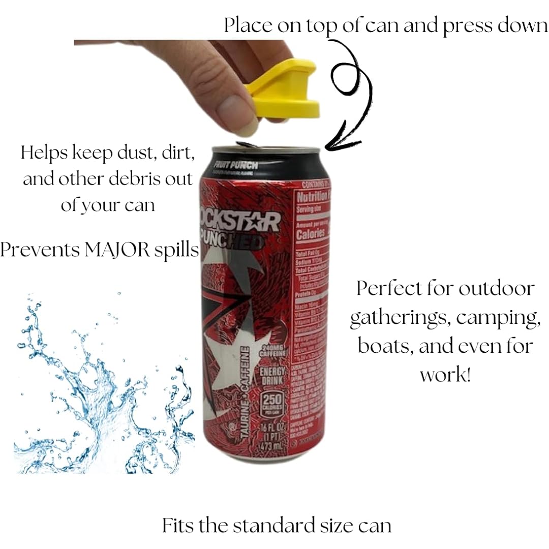 Can Cover - Best Can Cover For Standard Size Soda/Beer/Energy Drink Cans - Made In The USA - BPA-PCB Free - 4 pack (Asst Colors)
