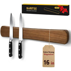 Magnetic Knife Holder For Wall, 16 Inch Acacia Wood Magnetic Knife Strip, Kitchen Storage Organizer, Fridge Side Mount, Housewarming Gifts For New Home