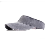 ANDICEQY Sport Retro Ripped Sun Visor Hats Adjustable Empty Top Baseball Cap Cotton Ball Caps for Women and Men