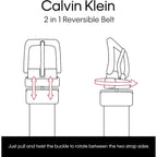 Calvin Klein Men’S Reversible Leather Belt - 2‑In‑1 Versatile Modern Style