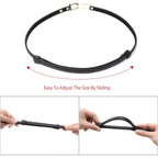 JASGOOD Leather Skinny Belts for Women Plus Size Ladies Thin Waist Belts Adjustable for Jeans Pants Dresses with Gold Buckle
