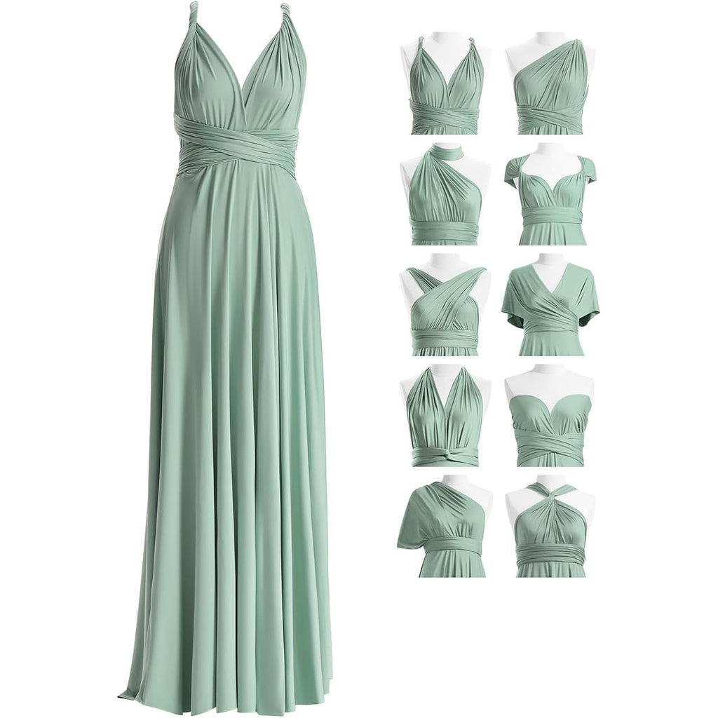 72Styles Infinity Dress With Bandeau, Convertible Bridesmaid Dress, Long, Plus Size, Multi-Way Dress, Twist Wrap Dress