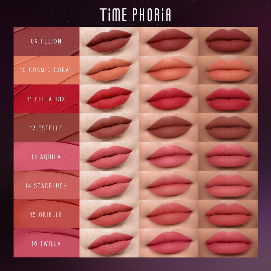 Nebula Velvet Lip Cream, 09 Helion Deep Berry Red Color, Velvet Matte Finish, Lightweight Non-Drying Soft Cream Texture, Blurs Lip Lines, High Pigment Transfer-Proof Long-Lasting Lip Tint