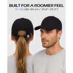 Zylioo Xl Xxl Big Head Baseball Cap, 100% Cotton Adjustable High Crown Hat | Roomy Large Size Fit - Fits 23.6"-24.8" / 60-63 Cm, Made For Men And Women Who Feel Squeezed In Standard Sizes.