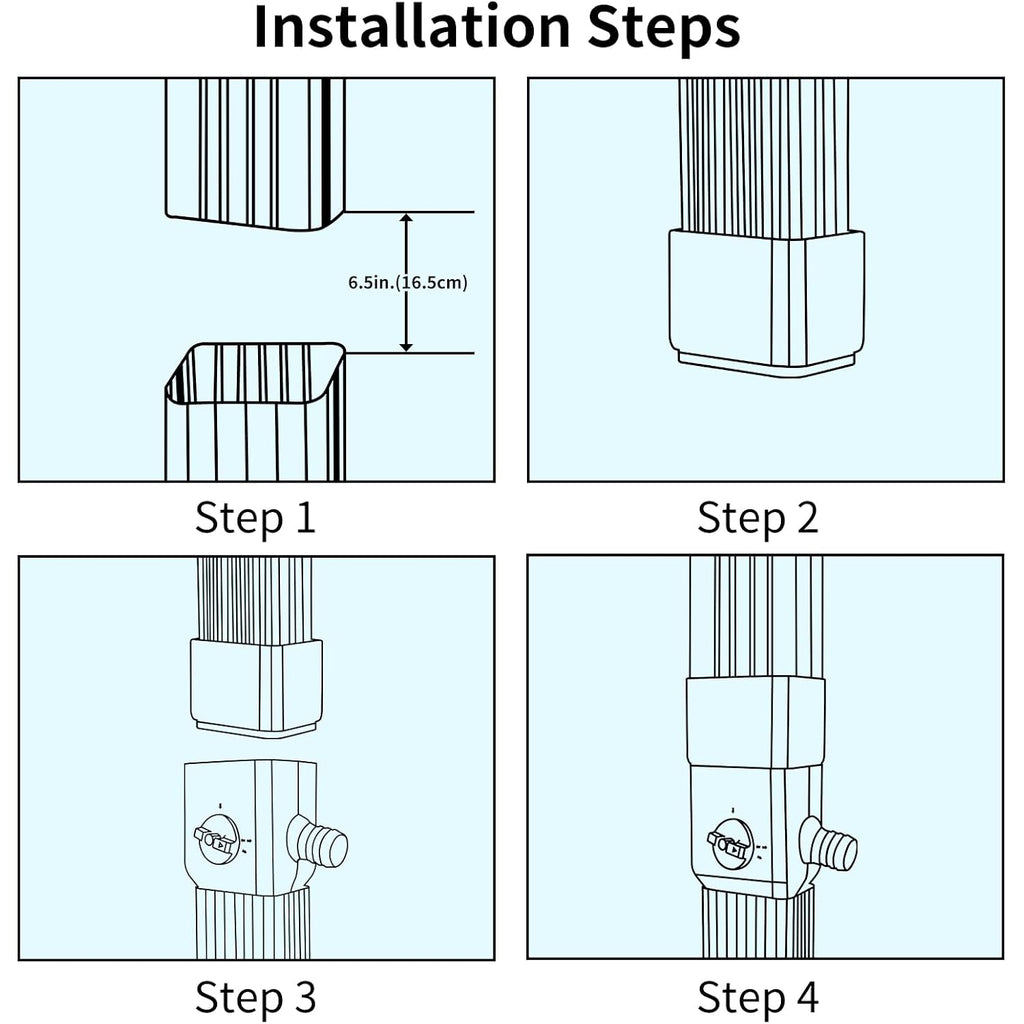 Downspout Diverter, Rainwater Diverter Fits For 3"X4" Oversize Downspout And 2"X3" Downspout, Rainwater Collection System With Adjustable Valve, Diverts Water Into Rain Barrel, 4Ft. Hose