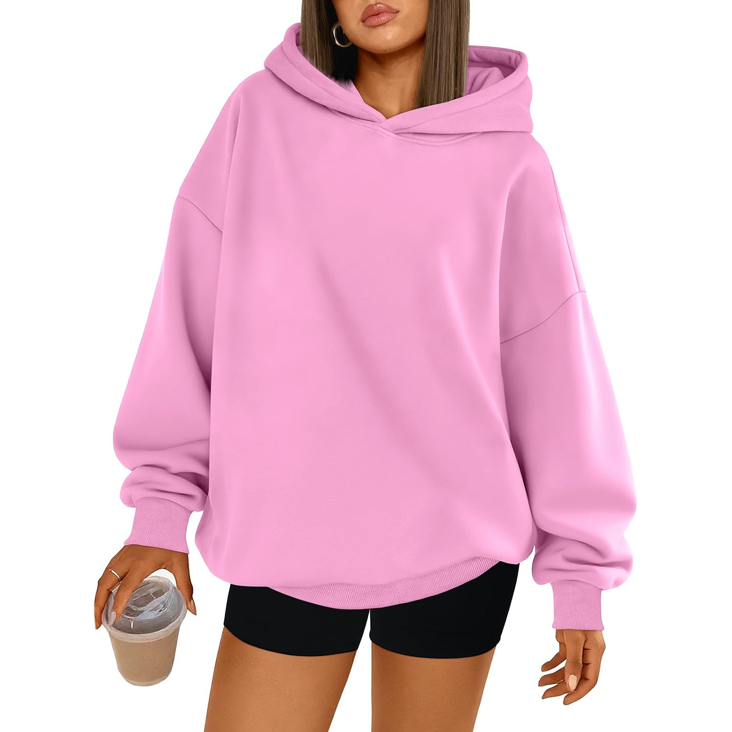 Trendy Queen Womens Oversized Hoodies Cute Comfrt Sweatshirt | Soft Fleece Pullover In A Relaxed, Oversized Fit. Suitable For College Outfits, Trendy Streetwear, And Daily Home Wear