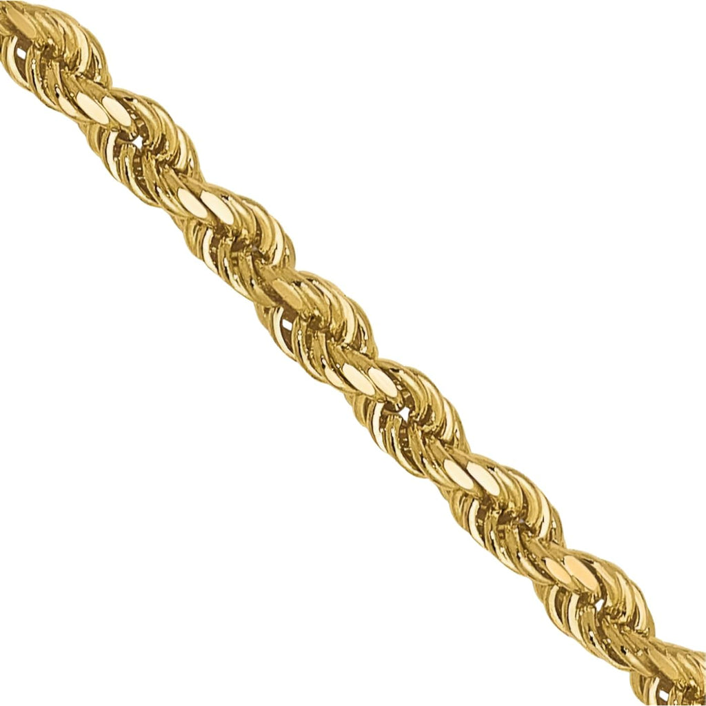 IceCarats 14K Solid Yellow Gold 1.75mm Thin Rope Chain Necklace Diamond Cut, Polished
