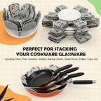 BOYAN Pot and Pan Protectors, Set of 12 and 3 Different Size, Cookware Protector Set/Felt Pots and Pans Divider Separator Pads Anti-Slip to Avoid Scratching or Marring When Stacking