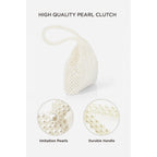 BABEYOND Pearl Clutch Purse Evening Bags for Women Elegant Triangle Purse for Wedding Bride Party Prom