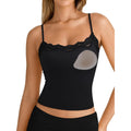 Suuksess Women Double Lined Lace Cami Tank Top Summer Padded Going Out Tops Basic Shirts