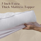 Whatsbedding 5 Inch Memory Foam Mattress Topper (Queen, 60X80),Deep Pocket