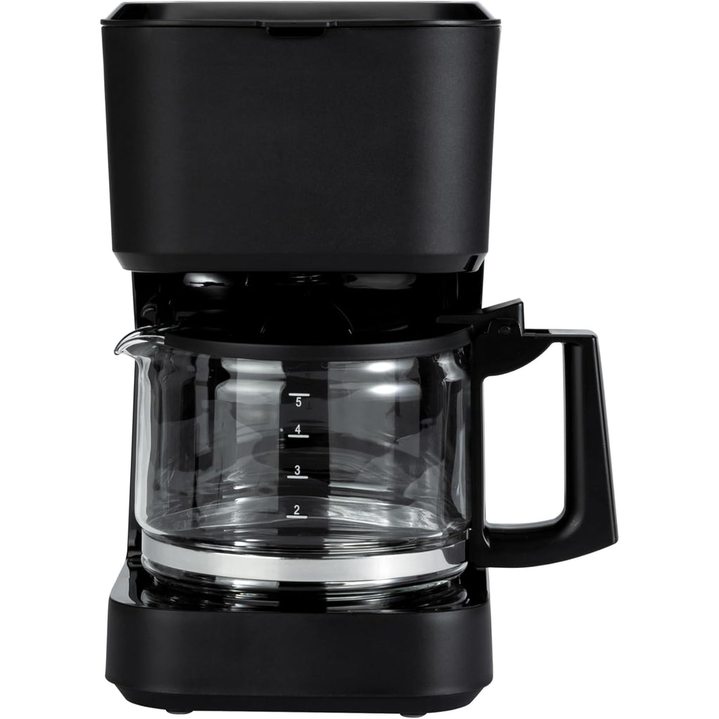 Amazon Basics 5 Cup Drip Coffee Maker with Glass Coffee Pot (0.8 Qt), Auto Shut-off, Auto Pause, Removable Filter Basket, Matte Black