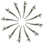 24 Packs Duck Bill Clips, Bantoye 3.5 Inches Rustproof Metal Alligator Curl Clips With Holes For Hair Styling, Hair Coloring, Silver