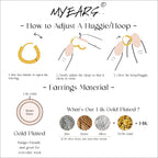 MYEARS Women Earrings Gold Huggie Hoop 14K Small Simple Hypoallergenic Everyday Jewelry