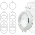 12 Pieces Rubber Seals Rings For Glass Jars, Airtight Silicone Replacement Gasket, Leakproof Silicone Gasket Sealing Rings For Mason Jars, Elastic And Fits Most Sizes (White)