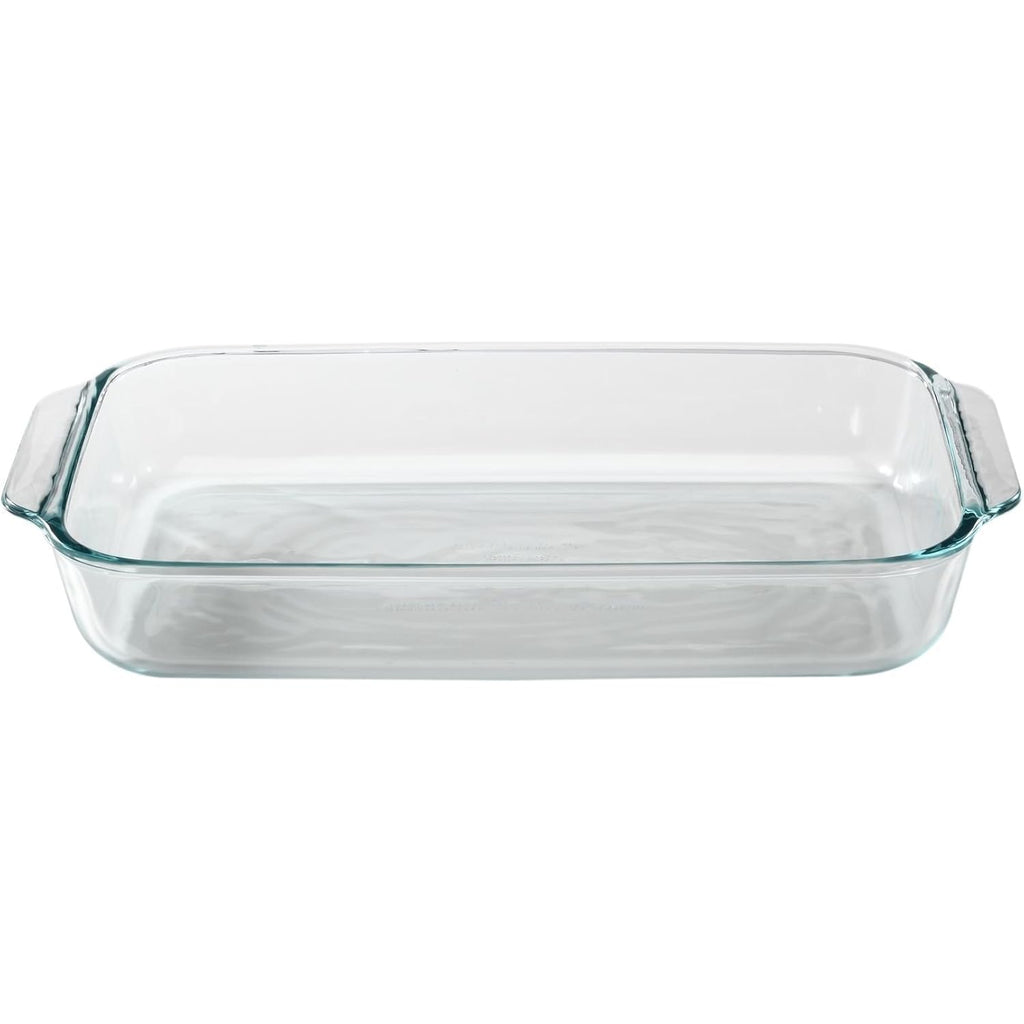 Pyrex (1) 233 3-Qt Rectangular Glass Baking Dish & (1) 233-Pc Red Food Storage Lid – Clear Glass Bakeware – Perfect For Leftovers, Food Preparation And So Much More - Made In The Usa