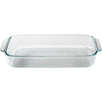 Pyrex (1) 233 3-Qt Rectangular Glass Baking Dish & (1) 233-Pc Red Food Storage Lid – Clear Glass Bakeware – Perfect For Leftovers, Food Preparation And So Much More - Made In The Usa
