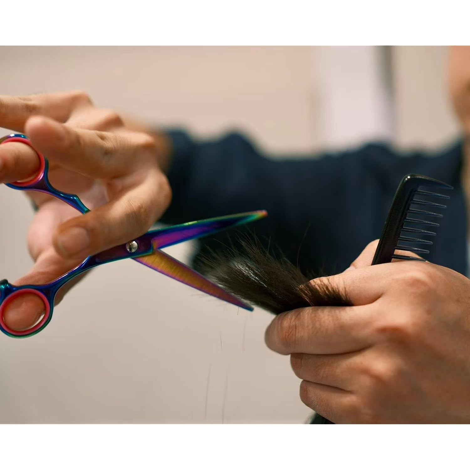 Farray Hair Cutting Scissors - Japanese Stainless Steel,Professional 6.5" Razor Edge Barber Shears For Men, Women & Kids Ergonomic Design For Salon & Home(Aurora Color)
