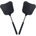 Telescopic Fly Swatters, Durable Plastic Fly Swatter Heavy Duty Set, Flyswatter With Stainless Steel Handle For Indoor/Outdoor/Classroom (2 Pack)