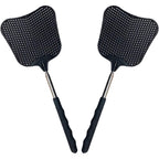 Telescopic Fly Swatters, Durable Plastic Fly Swatter Heavy Duty Set, Flyswatter With Stainless Steel Handle For Indoor/Outdoor/Classroom (2 Pack)