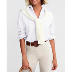 Button Down Shirts for Women Oxford Long Sleeve Dress Shirts Cotton Collared Wrinkle Free Blouse Tops