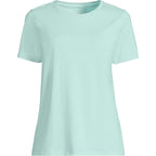 Lands' End Women'S Relaxed American-Grown Supima Cotton Crew Neck T-Shirt