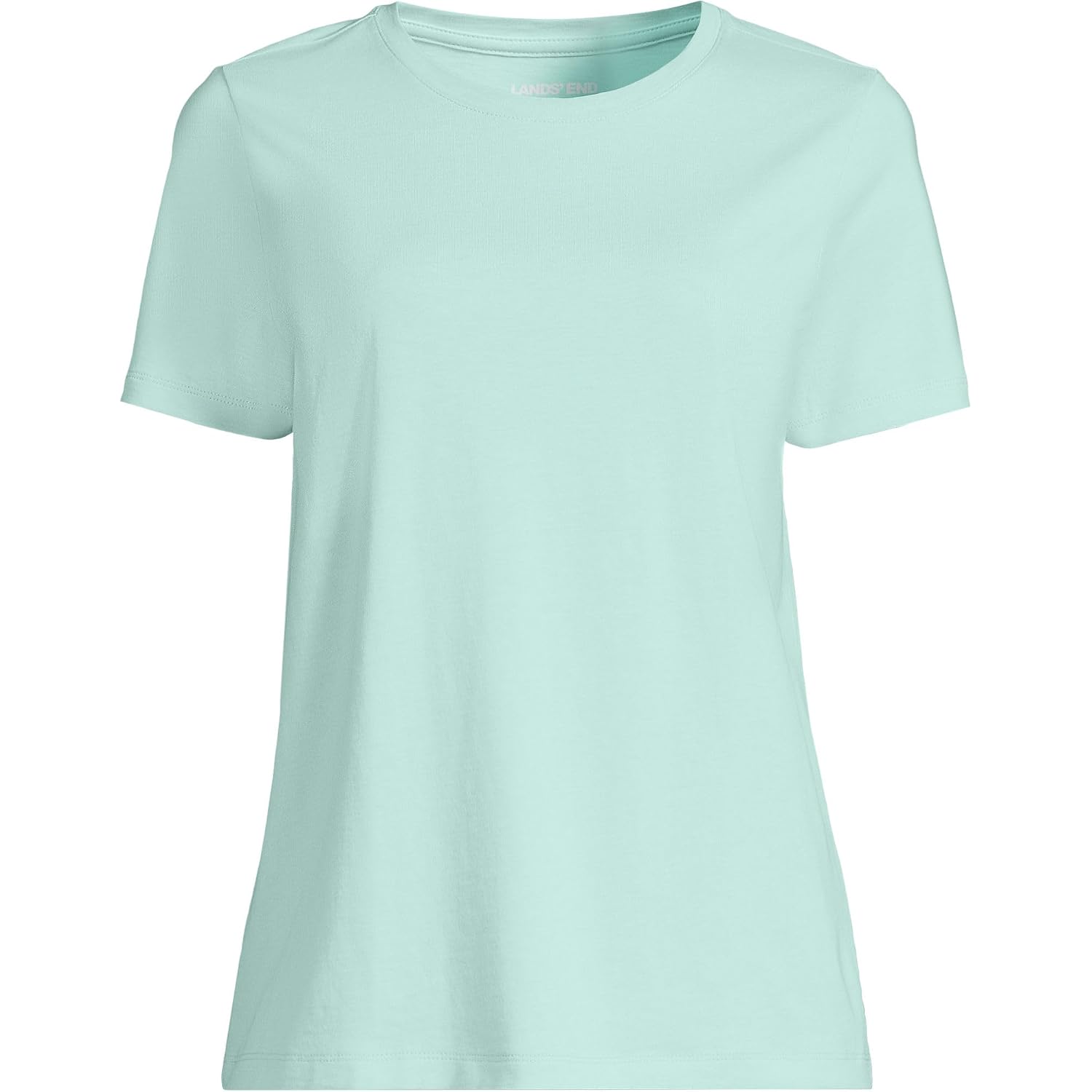 Lands' End Women'S Relaxed American-Grown Supima Cotton Crew Neck T-Shirt
