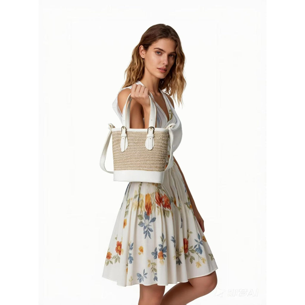 Trendy Women’S Straw Bucket Bag Straw Crossbody Bags For Women Summer Beach Clutch Travel Top-Handle Shoulder Purse 2026