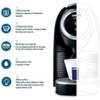 Lavazza Blue Classy Mini Single Serve Espresso Coffee Machine Lb 300, 5.3" X 13" X 10.2" 2 Coffee Selections: Simple Touch Controls, 1 Programmable Free Dose And 1 Pre-Set
