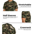Justblanks Men'S Camouflage Tee Shirts - 100% Cotton Short-Sleeve T- Shirt - Military Camo Crewneck Shirt For Men
