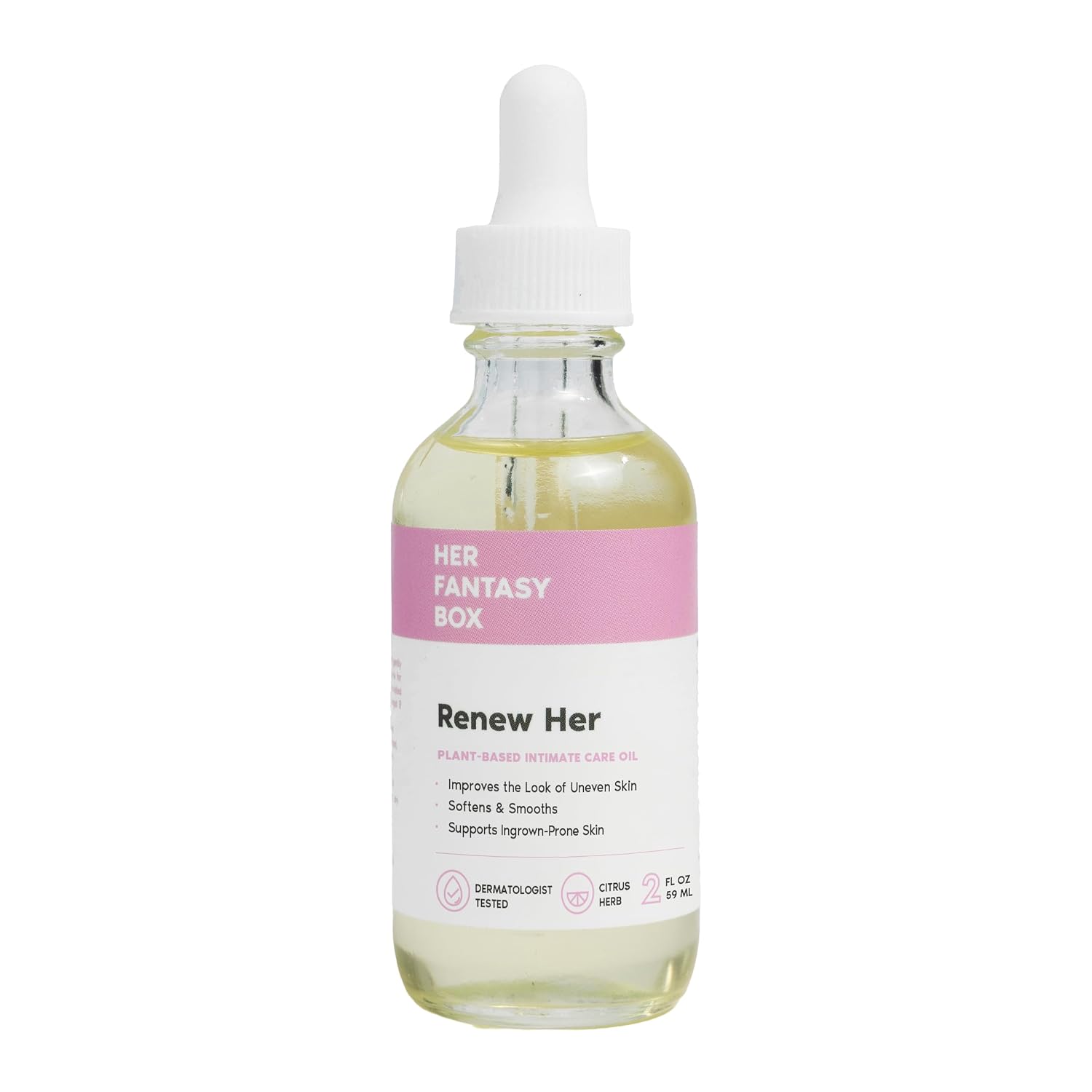 Her Fantasy Box Renew Her | Natural Rejuvenating Yoni Oil For Dark Spots, Ingrown Hair, And Skin Brightening - Nourishing, Moisturizing Formula For All Skin Types