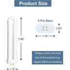 Bug Zapper Light Bulb Replacement For 15W Bug Zapper With 4-Pin Base, Ful 15W-Bl U Shaped Twin Tube Bulb For Outdoor Mosquito Zapper, 1 Pack