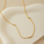 Gold Necklace for Women Dainty 14k Gold Plated Silver CZ Diamond Thin Choker Necklace Trendy Small Layering Chain for Women Non Tarnish Free Womens Simple Waterproof Jewelry 14 16 18inch