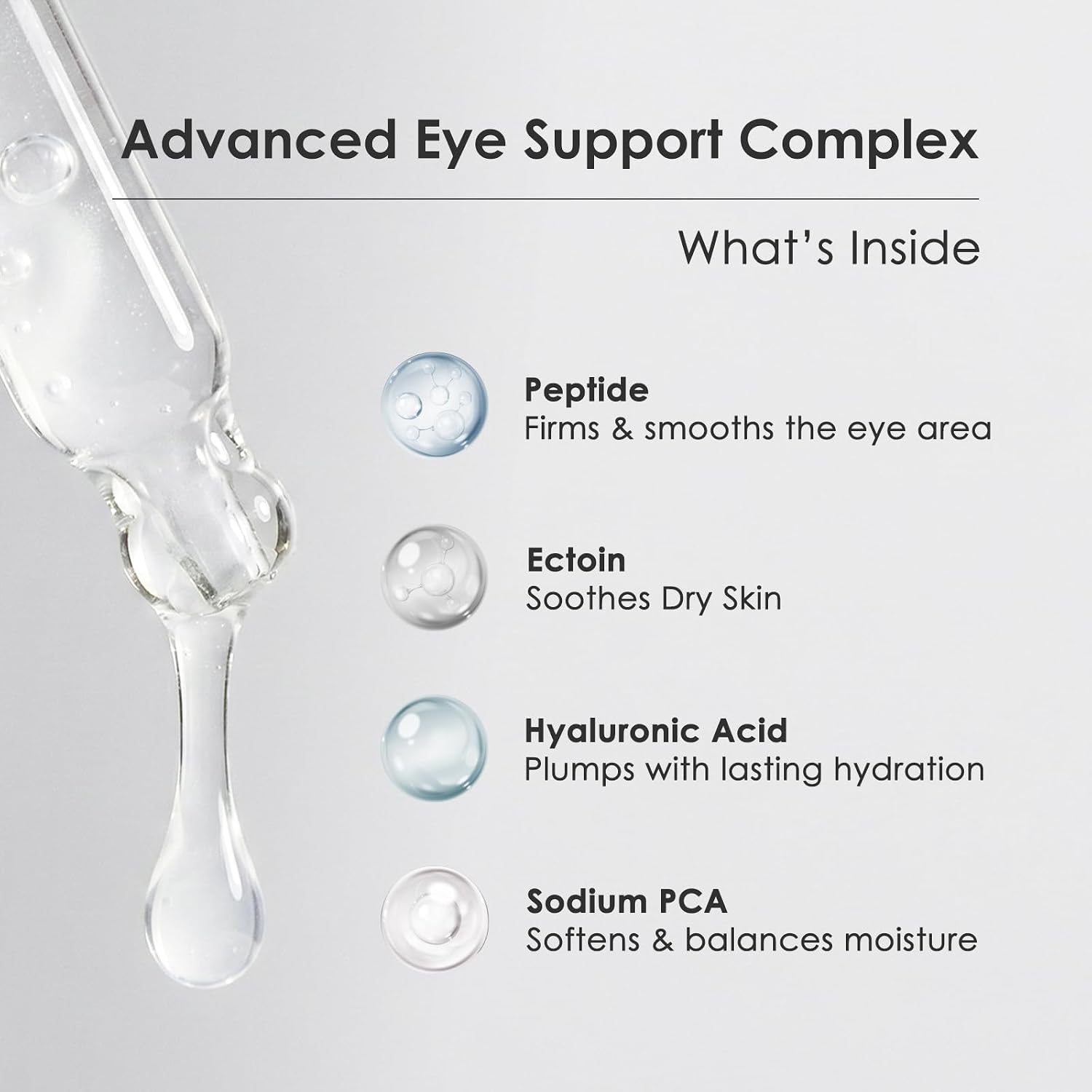Biochem Cyclopeptide-5 Anti-Aging Eye Contour Mini Ampoule – Firming & Hydrating Serum With Hyaluronic Acid, Under-Eye Treatment, Reduces Bags, Fine Lines & Crow’S Feet – 0.34 Fl. Oz /10 Ml