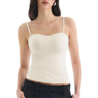 Built in Bra Tank Tops for Women, Double Lined Padded Cami Scoop Neck Spaghetti Straps Basic Summer Top 2026