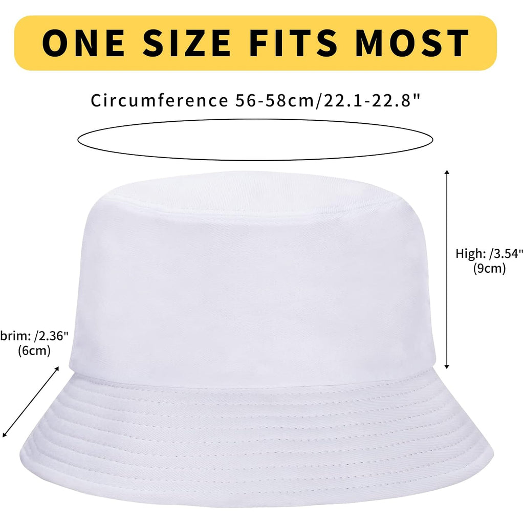 1 & 2 Pack Bucket Hat for Women Men Summer Travel Beach Sun Hat Outdoor Cap Unisex Bucket Hats 1pack-white