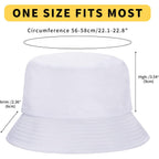 1 & 2 Pack Bucket Hat for Women Men Summer Travel Beach Sun Hat Outdoor Cap Unisex Bucket Hats 1pack-white