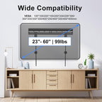 Suptek Studless Tv Wall Mount For Most 23-60 Inch Tvs Up To 99 Lbs, Low Profile No Drill Tv Mount, Drywall Bracket With Max Vesa 400X400Mm, No Stud, No Drill, Easy Install, Mf8