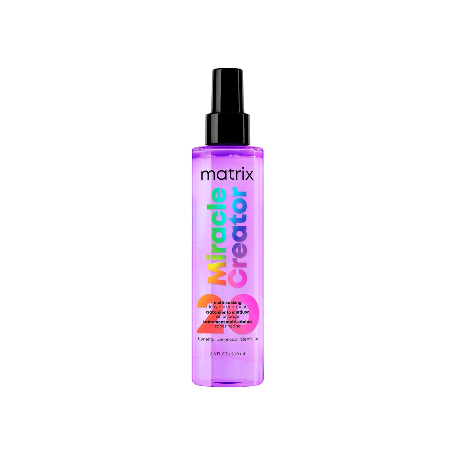 Matrix Miracle Creator Leave-In Conditioner Spray - Heat Protectant, Anti-Frizz, Moisturizing & Detangling, For Damaged Hair, Sulfate Free